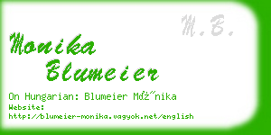 monika blumeier business card